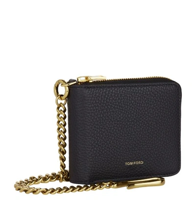 Shop Tom Ford Leather Chain Wallet