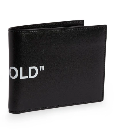 Shop Off-white Leather Quotes Bifold Wallet