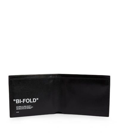 Shop Off-white Leather Quotes Bifold Wallet