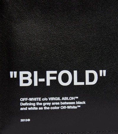 Shop Off-white Leather Quotes Bifold Wallet