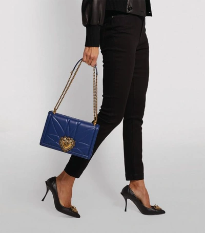 Shop Dolce & Gabbana Large Quilted Leather Devotion Shoulder Bag