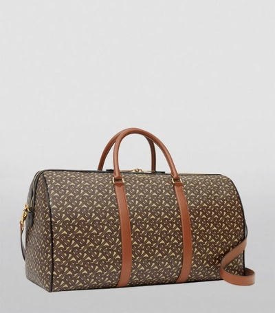 Shop Burberry Monogram E-canvas And Leather Holdall