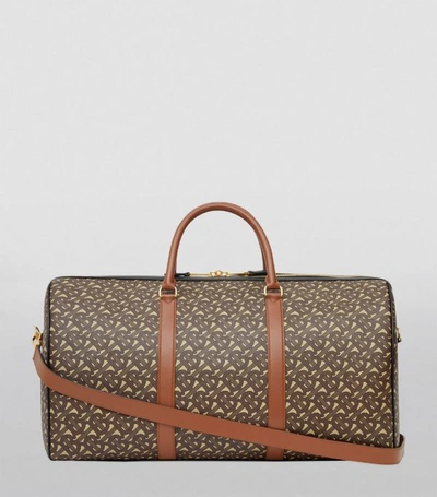 Shop Burberry Monogram E-canvas And Leather Holdall