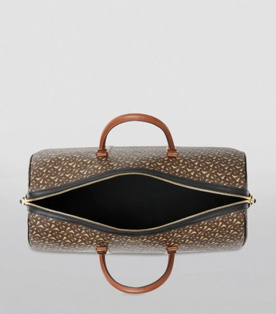 Shop Burberry Monogram E-canvas And Leather Holdall