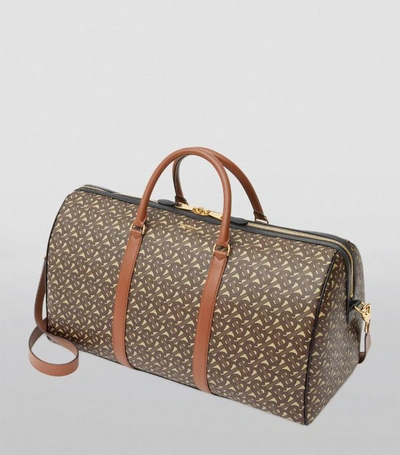 Shop Burberry Monogram E-canvas And Leather Holdall