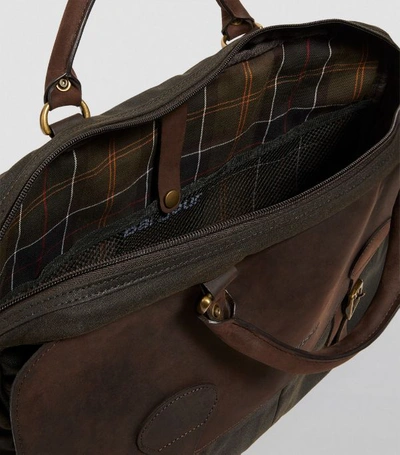 Shop Barbour Waxed Cotton Briefcase