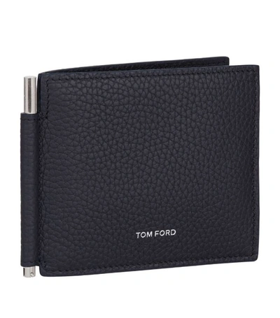 Shop Tom Ford Leather Money Clip Wallet