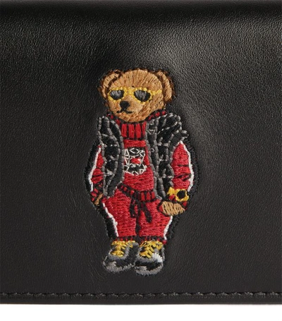 Shop Polo Ralph Lauren Leather Polo Bear Wallet