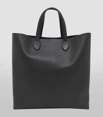 Shop Burberry Leather Logo Tote