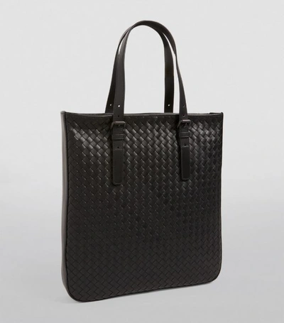 Shop Bottega Veneta Leather Intrecciato Tote Bag