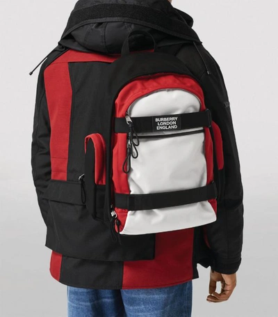 Shop Burberry Logo Backpack