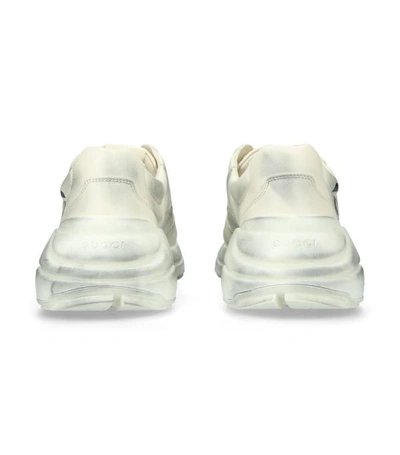 Shop Gucci Leather Lips Rhyton Sneakers