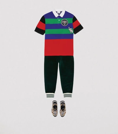 Shop Burberry Kids Stripe Logo Polo Shirt (10-12 Years)