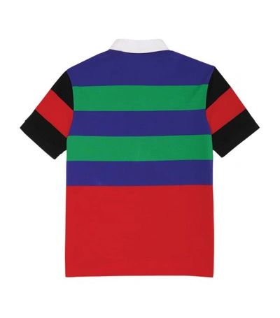 Shop Burberry Kids Stripe Logo Polo Shirt (10-12 Years)