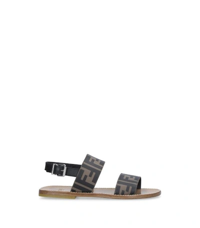 Shop Fendi Kids Monogram Sandals