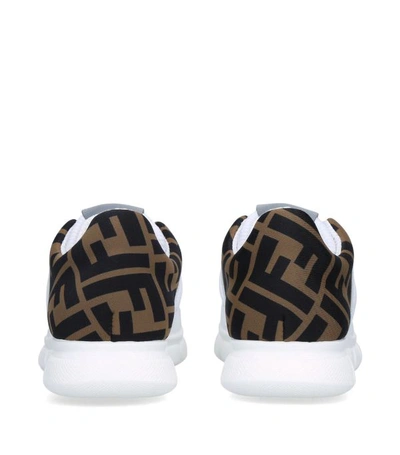 Shop Fendi Kids Ff Lace-up Sneakers