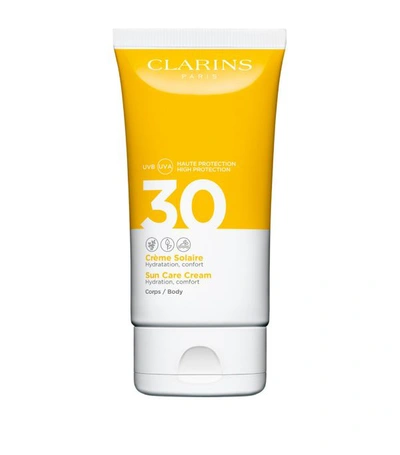 Shop Clarins Sun Care Cream Body Spf 30 (150ml) In White