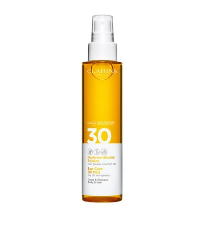 Shop Clarins Sun Care Oil Mist Body Hair Spf 30 In White