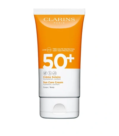 Shop Clarins Sun Care Cream Body Spf 50 (150ml) In White