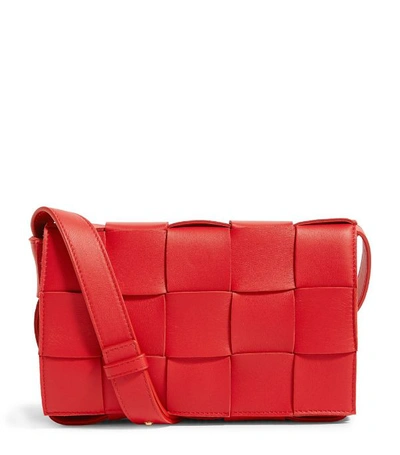 Shop Bottega Veneta Leather Intrecciato Shoulder Bag