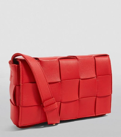Shop Bottega Veneta Leather Intrecciato Shoulder Bag