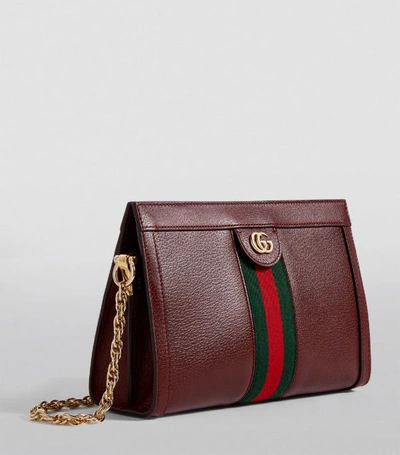 Shop Gucci Small Leather Ophidia Shoulder Bag