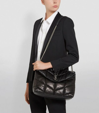 Shop Saint Laurent Medium Loulou Puffer Matelassé Shoulder Bag