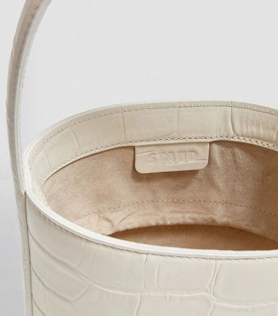 Shop Staud Leather-embossed Bisset Bucket Bag