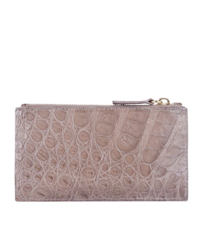 Shop Nancy Gonzalez Crocodile Zip Card Holder