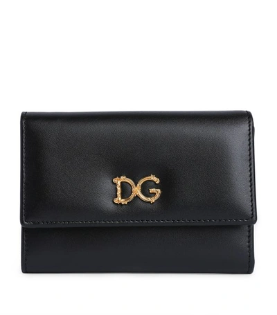 Shop Dolce & Gabbana Leather French Flap Wallet