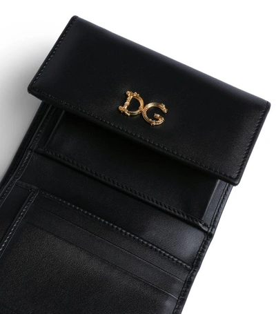 Shop Dolce & Gabbana Leather French Flap Wallet