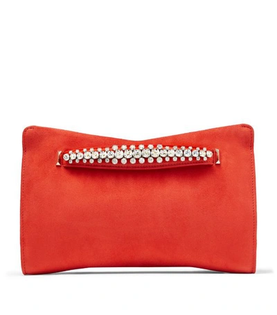 Shop Jimmy Choo Suede Venus Clutch Bag