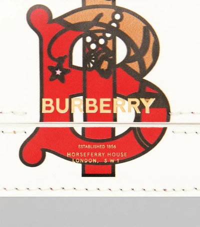 Shop Burberry Leather Monogram Chain Card Case
