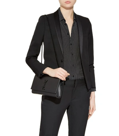 Shop Saint Laurent Medium Kate Cross-body Bag In Black