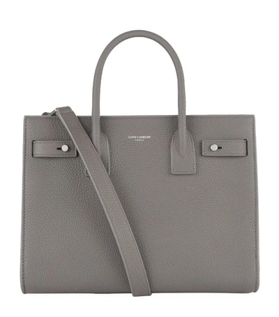 Shop Saint Laurent Baby Sac De Jour Tote Bag In Grey