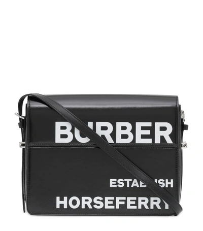Shop Burberry Small Canvas Horseferry Grace Shoulder Bag