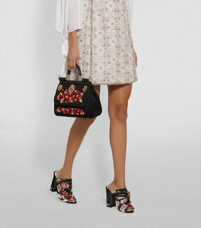 Shop Dolce & Gabbana Medium Brocade Sicily Bag