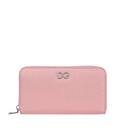 Shop Dolce & Gabbana Leather Zip-around Wallet