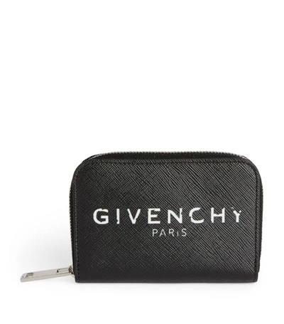 Shop Givenchy Leather Logo Zip Wallet