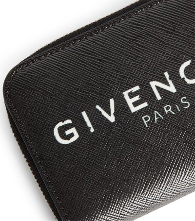 Shop Givenchy Leather Logo Zip Wallet