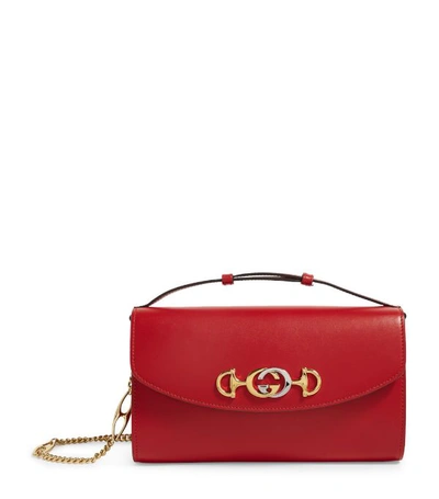 Shop Gucci Small Leather Zumi Shoulder Bag