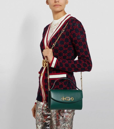 Shop Gucci Small Leather Zumi Shoulder Bag
