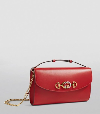 Shop Gucci Small Leather Zumi Shoulder Bag