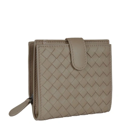 Shop Bottega Veneta Leather Intrecciato Wallet