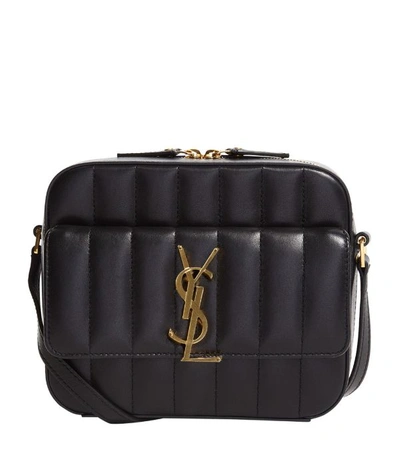 Shop Saint Laurent Leather Vicky Camera Bag