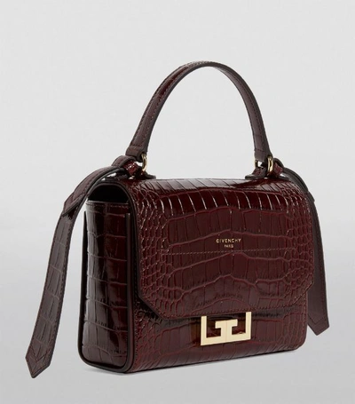 Shop Givenchy Mini Croc-embossed Leather Eden Cross-body Bag