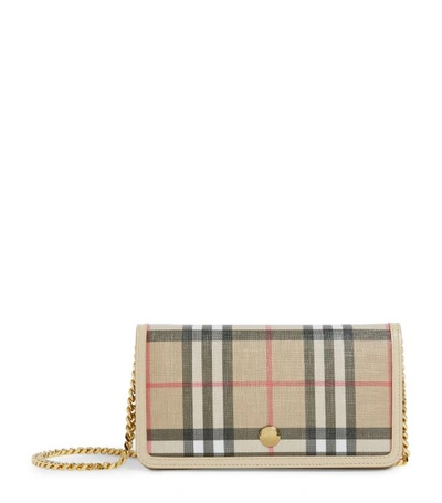 Shop Burberry Vintage Check Chain Phone Wallet