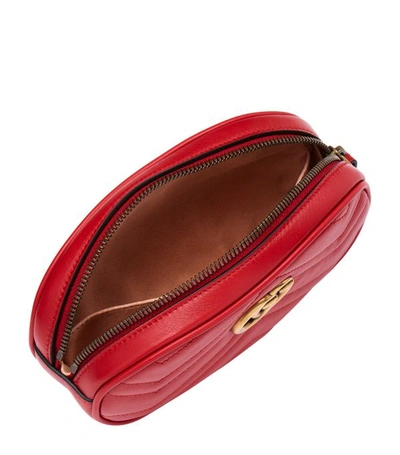 Shop Gucci Leather Marmont Matelassé Belt Bag
