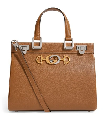 Shop Gucci Small Leather Zumi Top-handle Bag