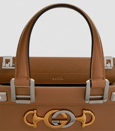 Shop Gucci Small Leather Zumi Top-handle Bag